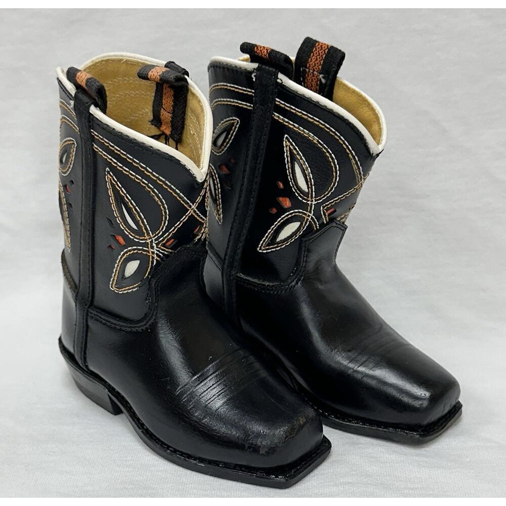 GREAT VINTAGE NEOLITE WESTERN COWBOY TODDLER FAUX LEATHER COWBOY BOOTS Size 4.5